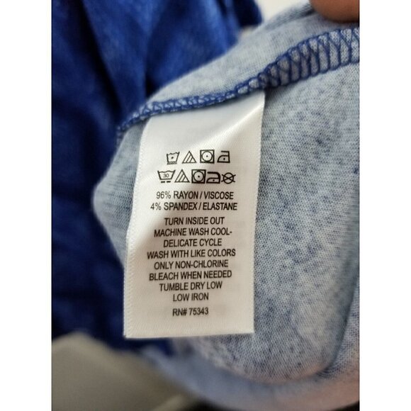 Sigred Olsen Blue Geometric Patterned Tunic Top Size 1X - Picture 5 of 7